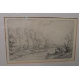 DYC etching landscape and print river scene