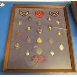 A framed set of shooting medals c1944-47