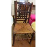 2 oak chairs