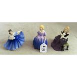 Three small Royal Doulton figures Marie, Elaine and Affection