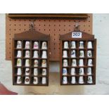 Various thimbles with shelves