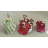 Three small Royal Doulton figures Lydia, Fair Maiden and Kirsty