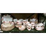 Royal Albert Old Country Roses:- twelve plates, six saucers (some rubbed), six small cups (gilt