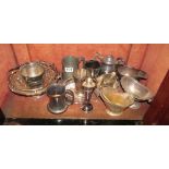 Various silver plated items