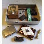 A tortoiseshell card case, two air musical box and other interesting items