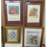 Four prints after Louis Wain cats