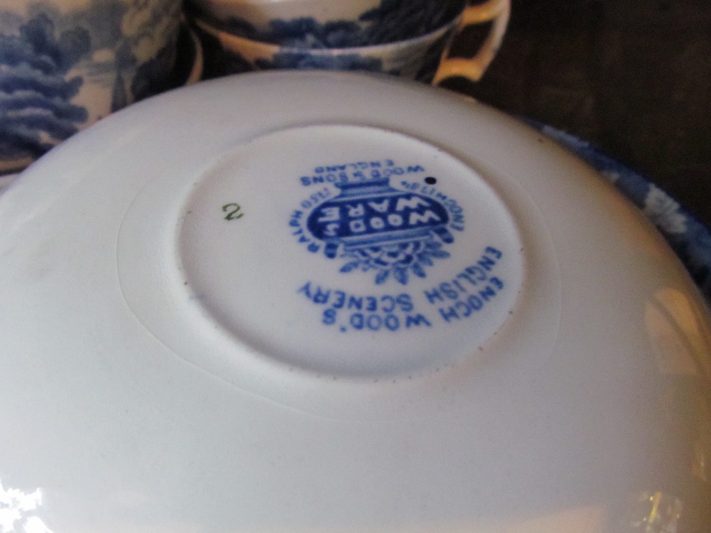 A Woods ware blue and white tea service eight cups, saucers, plates and a milk jug and a George - Image 2 of 2