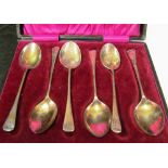 Six silver spoons (i.c)