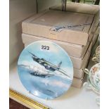 Five Coalport collectors plates aircraft