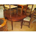 A 19th Century mahogany D end table with leaf