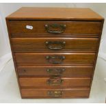 An Edwardian six drawer specimen chest