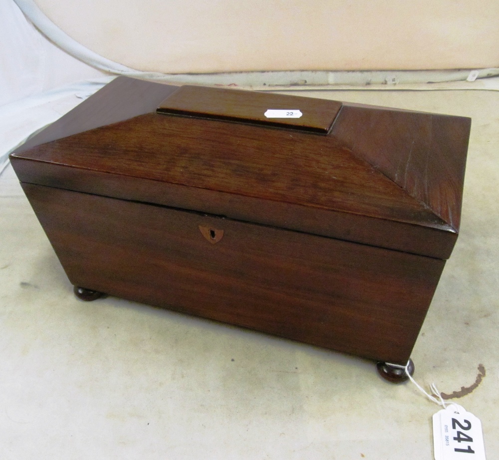 A 19th Century rosewood teacaddy