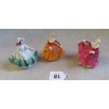 Three small Royal Doulton figures Kirsty, Fragrance and Sunday Best