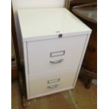 A two drawer filing cabinet