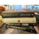 Iain Banks signed book, two Bernard Cornwall and Minette Wolters