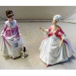 Two Royal Doulton figures Diana and Good companion