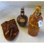 An Abbots Choice 'Abbott' whisky decanter and Royal Solute bottle (empty)