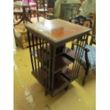 A mahogany revolving bookcase