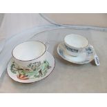 Two Royal Crown Derby dishes, a Staffordshire golfing cup and saucer and a Coalport large cup and