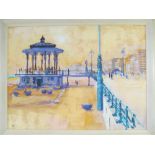 Colin Ruffell - a large oil on canvas Brighton Bandstand (artist resale rights)