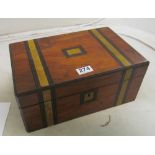 A brass bound writing box
