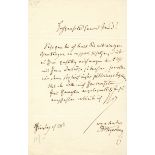 MEYERBEER GIACOMO: (1791-1864) German Composer. A.L.S., `Meyerbeer´, one page, 8vo, n.p.