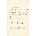 PASTEUR LOUIS: (1822-1895) French Chemist & Microbiologist. An excellent A.L.S., `L.