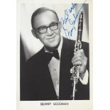 JAZZ LEADING FIGURES: Two signed photographs by BENNY GOODMAN (1909-1986) American Jazz