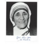 TERESA MOTHER: (1910-1997) Albanian Roman Catholic Nun, Nobel Peace Prize winner, 1979.