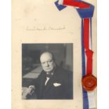 CHURCHILL WINSTON S.: (1874-1965) British Prime Minister 1940-45, 1951-55.