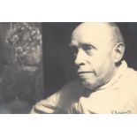 ROUAULT GEORGES: (1871-1958) French Fauvist & Expressionist Painter. Vintage signed sepia 6.5 x 4.