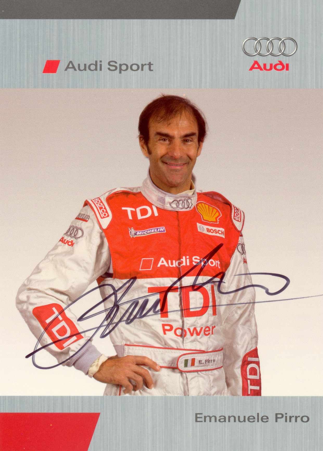 24 HOURS OF LE MANS - AUDI 2007: An excellent set of eight signed colour 4 x 6 Audi cards, - Image 3 of 4