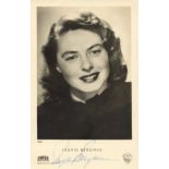 BERGMAN INGRID: (1915-1982) Swedish Actress, Academy Award winner. Vintage signed 3.5 X 5.