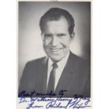 NIXON RICHARD: (1913-1994) American President 1969-74.