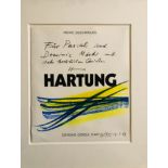 HARTUNG HANS: (1904-1989) German-French Painter of abstract style.