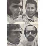 F1 MONACO 1971-1972: Two very good and scarce multiple signed F1 program pages, one page each,