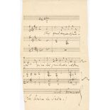 GOUNOD CHARLES: (1818-1893) French Composer. An excellent A.M.Q.S., `Ch. Gounod´, one page, 8vo, n.