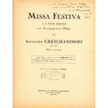 GRETCHANINOV ALEXANDER: (1864-1956) Russian Composer.