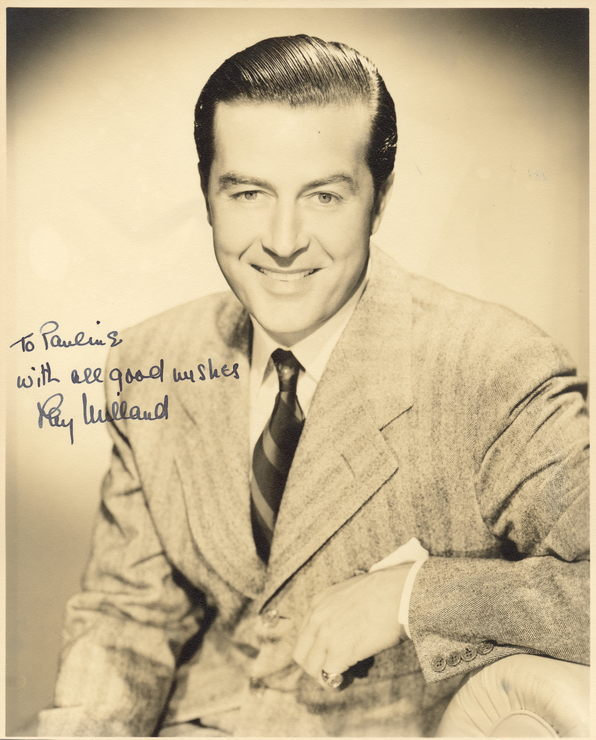 MILLAND RAY: (1907-1986) Welsh-born American Actor, Academy Award winner.