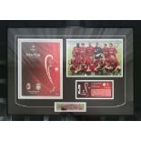 LIVERPOOL FC: A multiple signed colour 11.5 x 7.