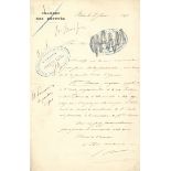 FRENCH PRESIDENTS OF THE REPUBLIC: An excellent set of eight letters signed, being seven A.Ls.