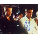 OCEAN'S ELEVEN: Signed colour 10 x 8 photograph by both George Clooney (Danny Ocean) and Brad Pitt