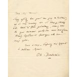 BAUDELAIRE CHARLES: (1821-1868) French Poet, a pioneering translator of Edgar Allan Poe.