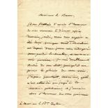CHERUBINI LUIGI: (1760-1842) Italian Composer. A.L.S., L. Cherubini, two pages, 8vo, n.p., n.d.