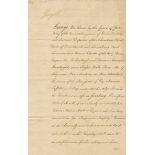 [GEORGE III]: (1738-1820) King of the United Kingdom 1760-1820. Contemporary Manuscript copy of a D.
