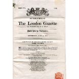 [BRITISH HISTORY]: Small group of printed ephemera featuring various Supplements to The London
