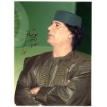 GADDAFI MUAMMAR: (1942-2011) Leader of the Libyan Arab Republic 1969-77 and ˜Brother Leader'' of