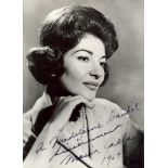 CALLAS MARIA: (1923-1977) American-born Greek Soprano.