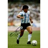 MARADONA DIEGO: (1960- ) Argentinean Footballer. Colour signed 8 x 12 photograph by Maradona.