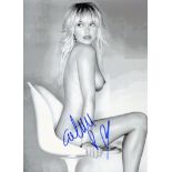 RECEVEUR CAROLINE: (1987- ) French Fashion Blogger and Actress. Attractive signed 8 x 11.